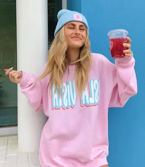 Pink Graphic Crewneck Size XL thumbnail 2