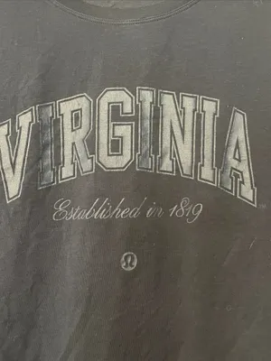 University of Virginia Lululemon athletica Black Graphic Crop Tee thumbnail 2