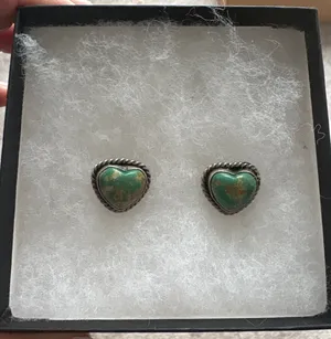 Handmade Turquoise Earrings Silver thumbnail 1