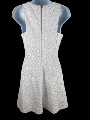 Lilly Pulitzer White Lace Fully Lined Sleeveless A-line Resort Dress XS Coastal thumbnail 3