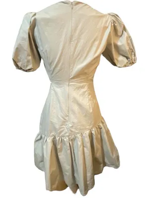 NWT ASTR Mayfair dress in‎ dusty sage cutout puffy sleeve Medium thumbnail 5