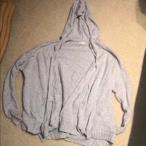 Silence + Noise grey hooded cardigan sweater M thumbnail 3