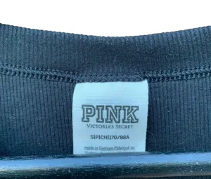 PINK - Victoria's Secret women's long sleeve black crop top size small thumbnail 3