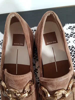 Dolce Vida Womens Sheena Brown Suede Loafers Chunky Platform Shoes Sz 7 thumbnail 4