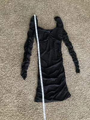 Windsor Black Rhinestone Mesh Corset Bodycon Mini Dress Size M thumbnail 3