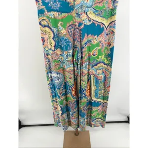 Lauren Ralph Lauren Paisley Wide Leg Pull On Pants Viscose Boho Small thumbnail 5