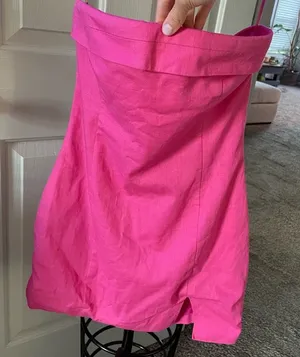 Altar’d State Strapless Mini Dress with Slit thumbnail 1