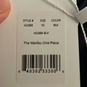 Andie Swim The Malibu‎ One Piece Ribbed Black size XS NWT thumbnail 6