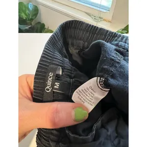 Quince Black 100% Linen Premium Flax Elastic Waist Shorts Size Medium thumbnail 6