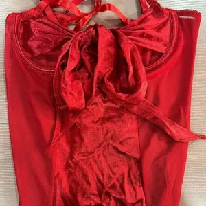 Yandy Red Tie Front Corset Top thumbnail 1
