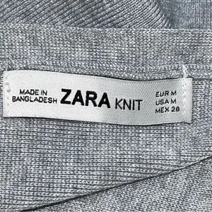 Zara Light Gray Off-the-Shoulder Sweater thumbnail 7