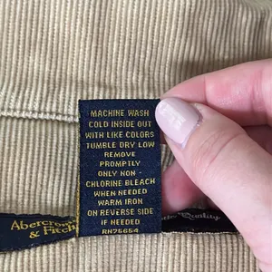 Abercrombie & Fitch Women’s Vintage Cotton Corduroy Jacket Tan Y2K size XS thumbnail 9
