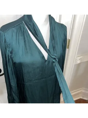 MNG tie neck blouse thumbnail 2