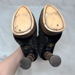 Charlotte Olympia Damsel in Distress Castle Tower Heel Crochet Platform Boots 38 thumbnail 11