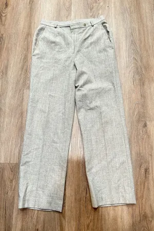 Neiman Marcus‎ Pants Women's 6 Beige Straight Leg Made In The USA thumbnail 1