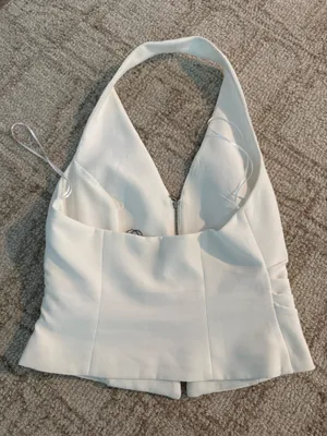 ZARA White tank top thumbnail 1