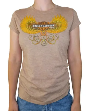 Y2K 2010 Harley Davidson Shirt Tan Size L thumbnail 1