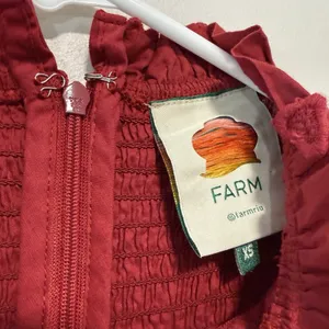 Farm Rio 3D Heart Smocked Red Blouse Size XS thumbnail 6