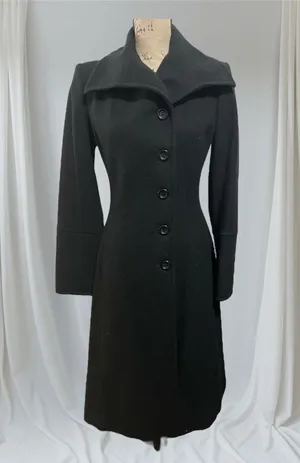 André Badi Wool Black Coat sz XXS thumbnail 3