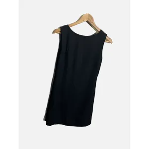 Banana Republic Shift Dress Womens 2 Black Draped Open Back Cocktail Minimalist thumbnail 6