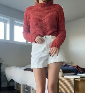 Orange Knit Turtle Neck Sweater thumbnail 2