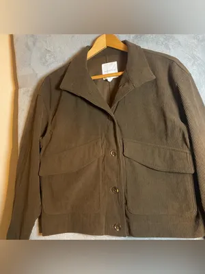 Avec Les Filles Women's‎ Brown Corduroy Relaxed Jacket size Small Cropped thumbnail 5