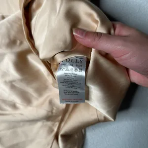 NWT Oh Polly Tan Ocean Shinmer Satin Rhinestone Cut Out Mini Dress thumbnail 8