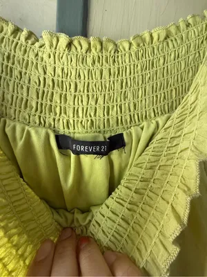 Forever 21 Lemon Yellow Tiered Mini Sundress thumbnail 3