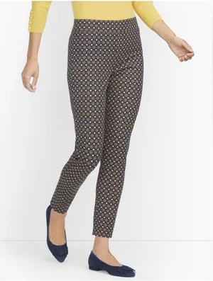 TALBOTS ESSEX ANKLE PANTS - GEO HEARTS Size 16 thumbnail 1
