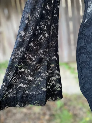 NWT Free People Dress lovely in lace black bell sleeves romantic whimsygoth M thumbnail 5
