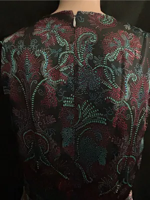 The Limited Black & Plum Brocade Fit-&-Flare Dress SZ 2 NWT thumbnail 9