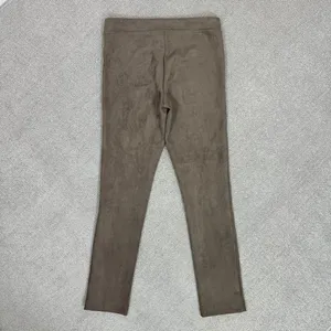 Calvin Klein Faux Suede Skinny‎ Pull On Pants Taupe Tan Small Leggings thumbnail 7