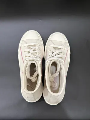 CONVERSE Chuck Taylor All Star Lift Platform High Tops Beige Suede Lilac Piping thumbnail 5