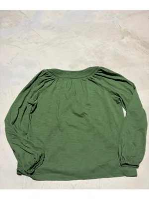 Boden Georgia smocked jersey top Women’s Green Peasant Blouse 4 thumbnail 8