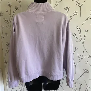 Lavender zip up sweatshirt. C & C California sun washed. thumbnail 2