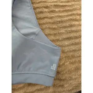 NEW WeWoreWhat High Neck Sports‎ Racer Back Bra Dusty Blue Size Small Athletic thumbnail 3