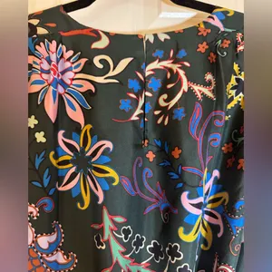 Tory Burch Printed Silk‎ Twill Shift Dress, Size 10 thumbnail 6