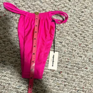 NWT Superdown x Revolve Hazel Bikini Bottom hot pink high waist thong bikini XXS thumbnail 7