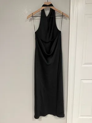 Anthropologie Black Halter Dress thumbnail 2