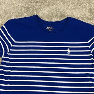 Polo Ralph Lauren Tee Shirt Dress Womens Medium Striped Blue White Nautical thumbnail 2
