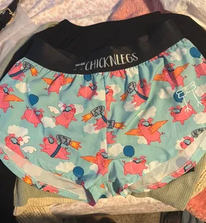 Chicken Leg Flying Pig Shorts Blue thumbnail 1