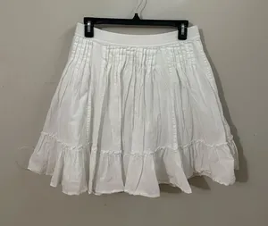 GAP White Tiered Cotton Skirt with Ruffle Hem thumbnail 1