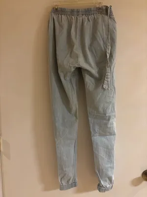 Junior,Light blue cotton Casual,tie in the front Pants w elastic in the back thumbnail 3
