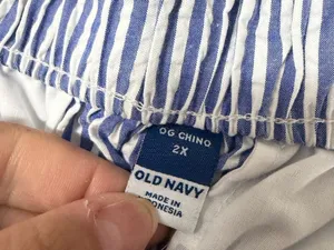 NWT Old Navy‎ OG Chino Shorts Blue White Stripes 2X Nautical Coastal Resortwear thumbnail 4