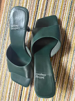 Jeffrey Campbell Mule Sandal with Kitten Heels Size 6.5 Color Green thumbnail 6