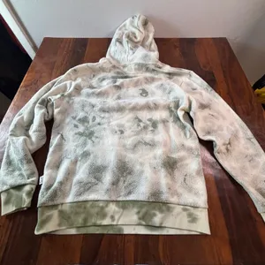 Feat Blanket Hoodie Sage Green‎ Tie Dye Fleece Sweatshirt Womens Medium thumbnail 2