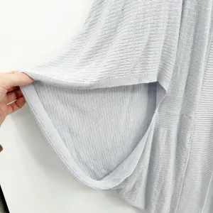 Lululemon Womens Silk Blend Open‎ Front Stillness Wrap Cardigan OS Silver Fox thumbnail 7
