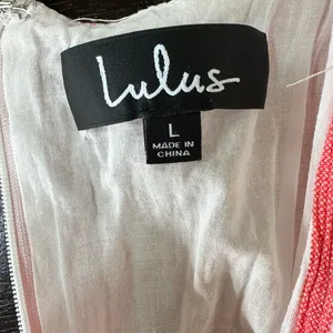 Lulus Estnelly Striped Button-Front Midi Dress L thumbnail 6