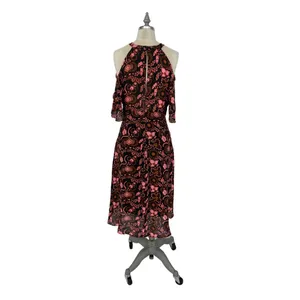 ALC Frank | Emile‎ Silk Floral Cold-Shoulder Multicolor Dress 6 $625.00 thumbnail 4