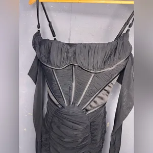 House of CB FREYJA Black Gathered Corset Dress Size XS Plus Cup thumbnail 4